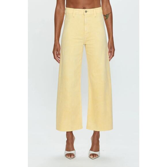 Penny Ankle Pintuck High Rise Wide Leg - Buttercup - Picture 2 of 14